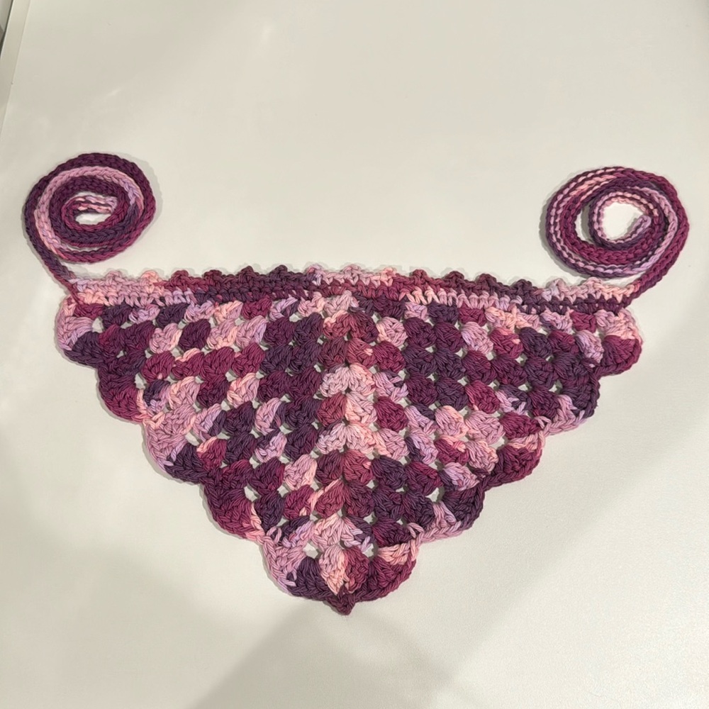 - 🌸 Handmade Crochet Bandana 🌸